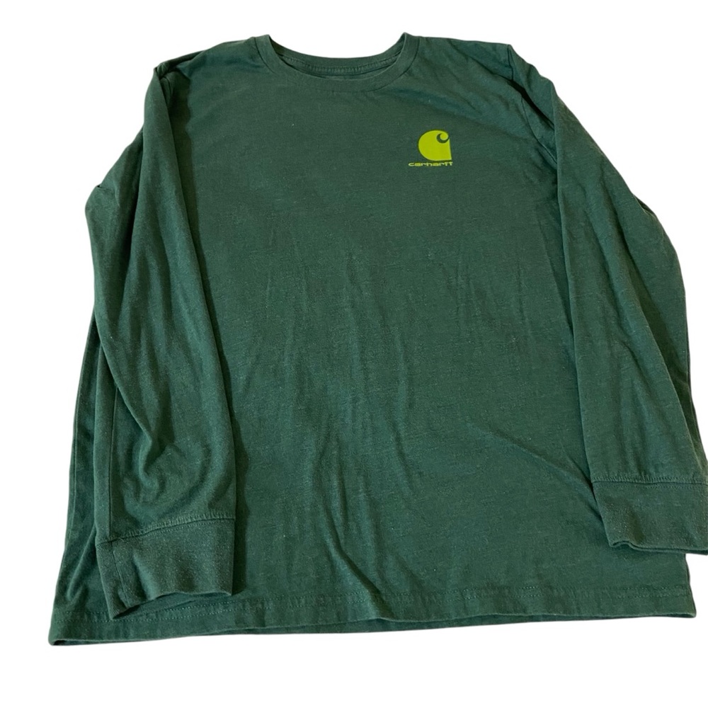 Carhartt green long sleeve boys shirt NWOT